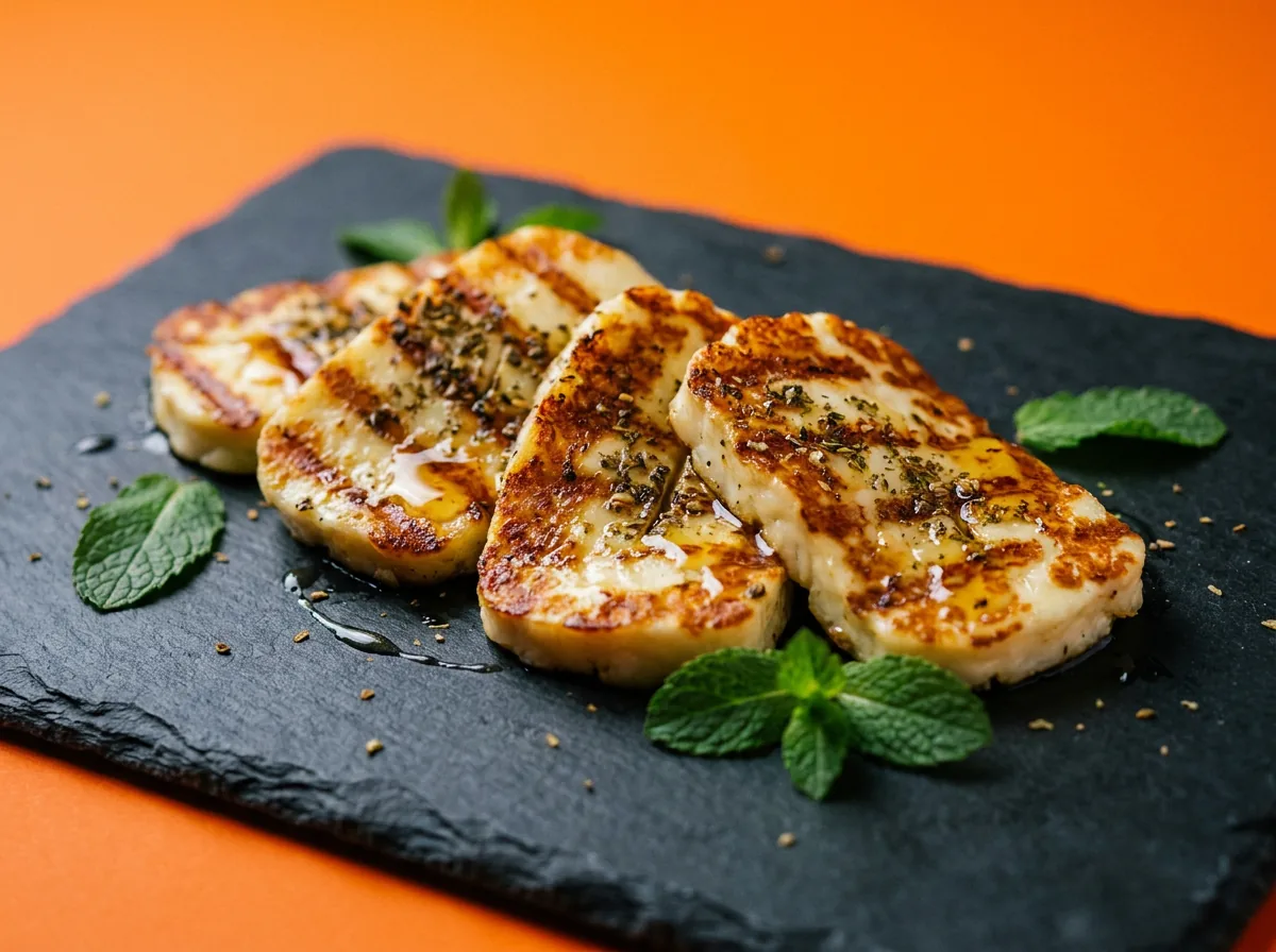 Halloumi doré au zaatar et miel
