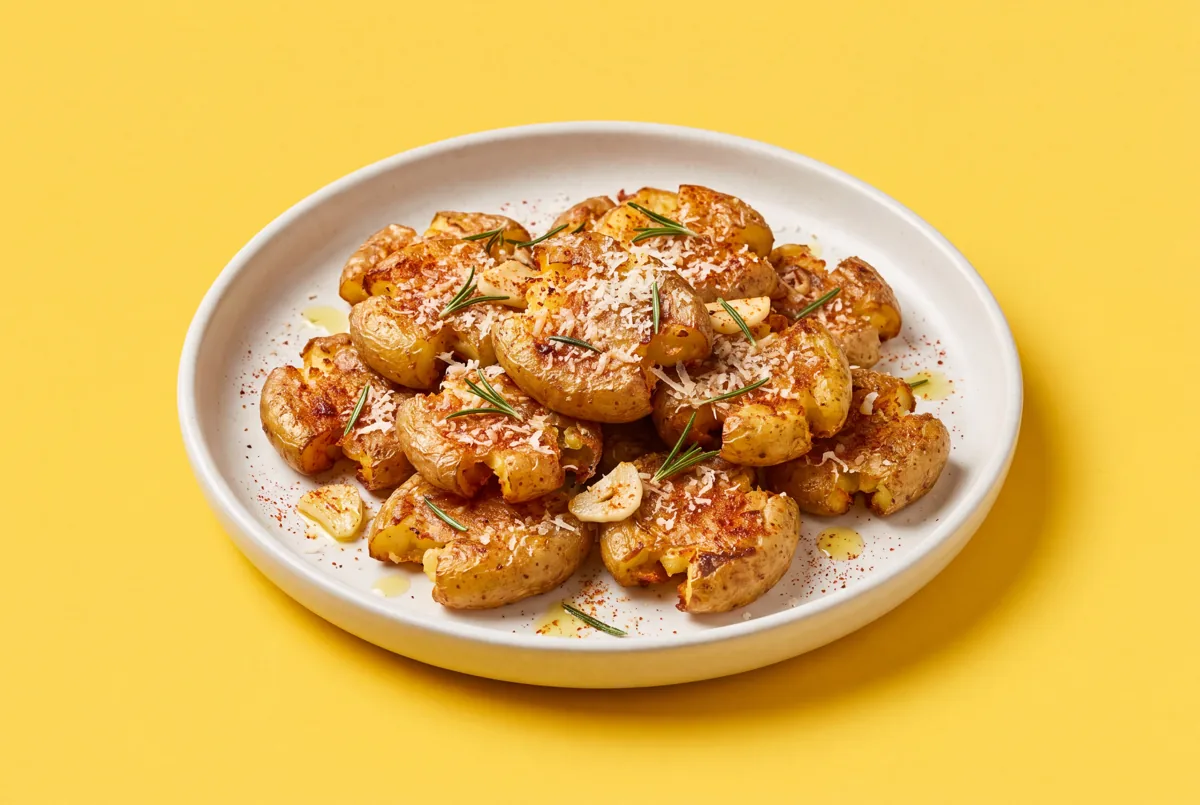 Patates smashées ultra-croustillantes au parmesan