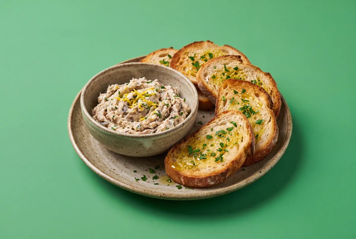Rillettes de sardines maison, toasts croustillants