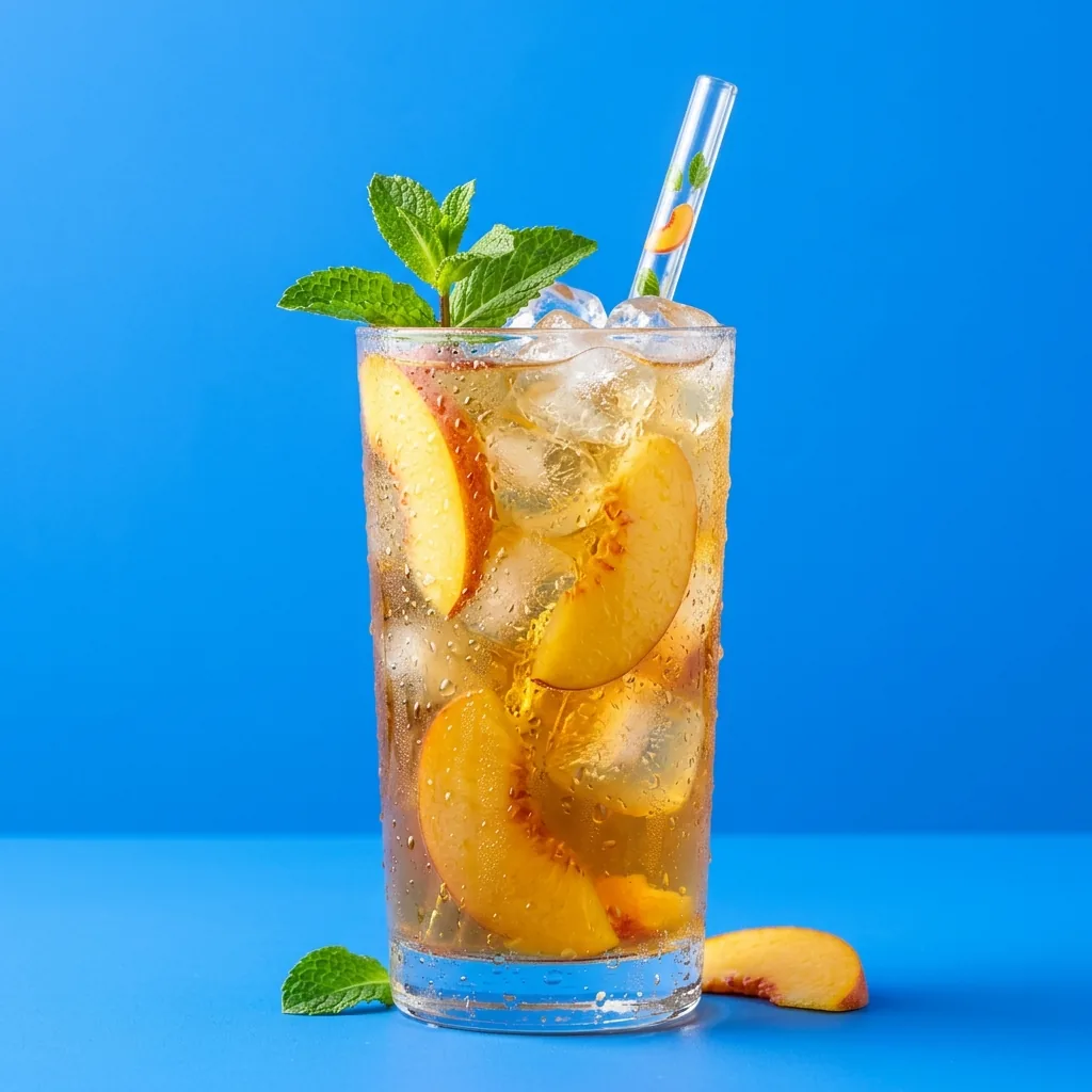 Thé glacé pêche maison