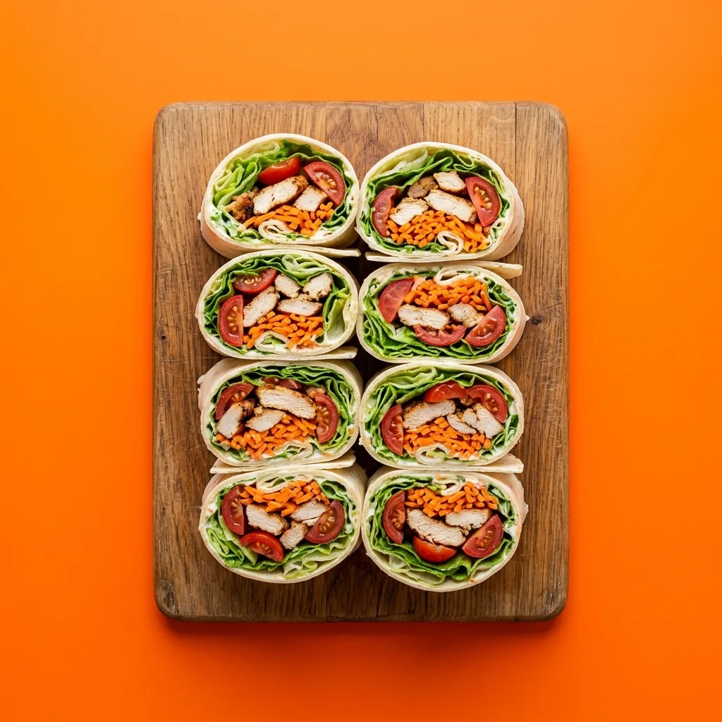 Wrap poulet crudités